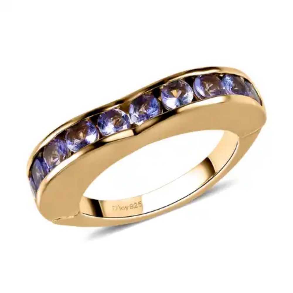 Arthritis Friendly Tanzanite channel set in Vermeil YG Over Sterling Silver
